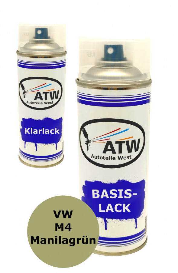 Autolack für VW M4 Manilagrün+400ml Klarlack Set